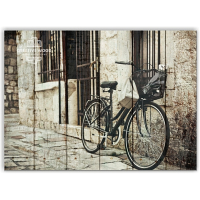 Картины Велосипеды - Велосипед с корзиной, Велосипеды, Creative Wood